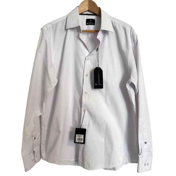 Ben Sherman The Orignal Wrinkle Free Size Large 16/16.5 32/33 NWT Moisture Wicki - Picture 1 of 11